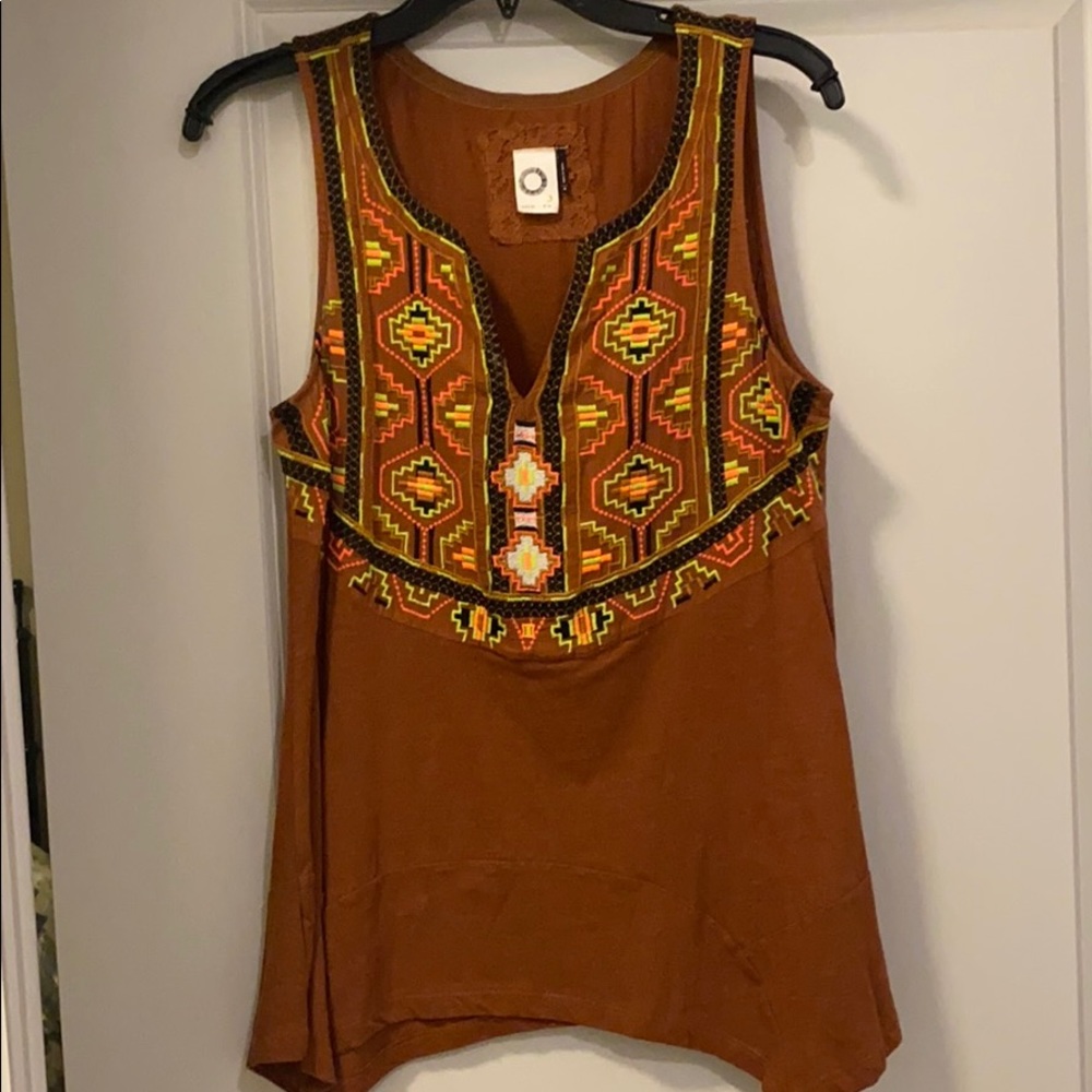 Anthropologie Orange Tank